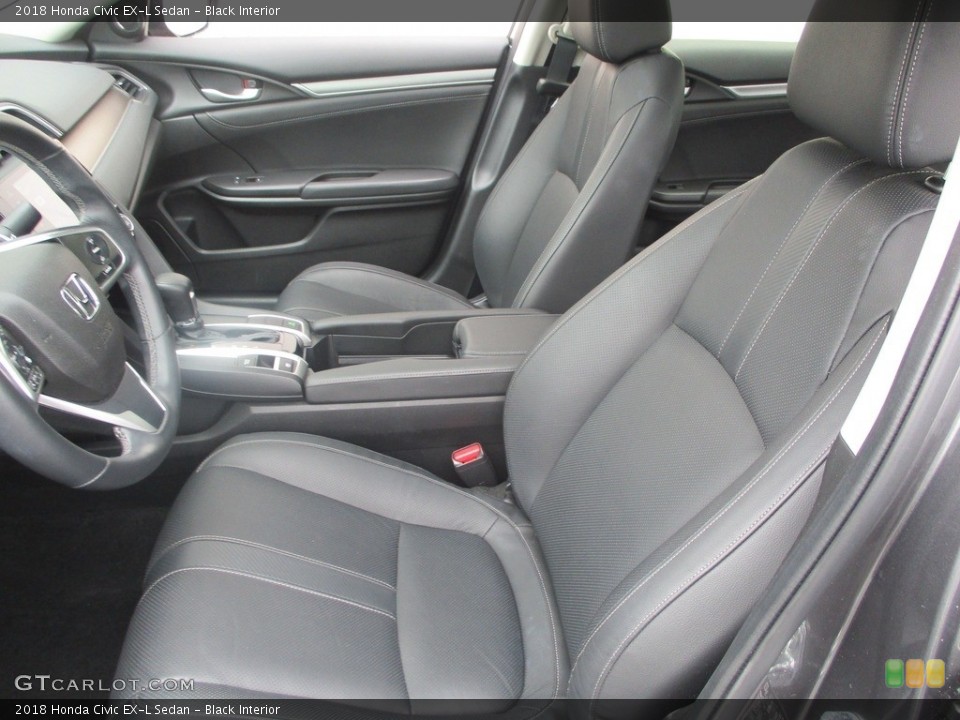 Black Interior Front Seat for the 2018 Honda Civic EX-L Sedan #141864256