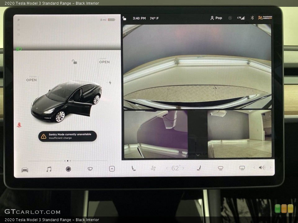 Black Interior Controls for the 2020 Tesla Model 3 Standard Range #141874106