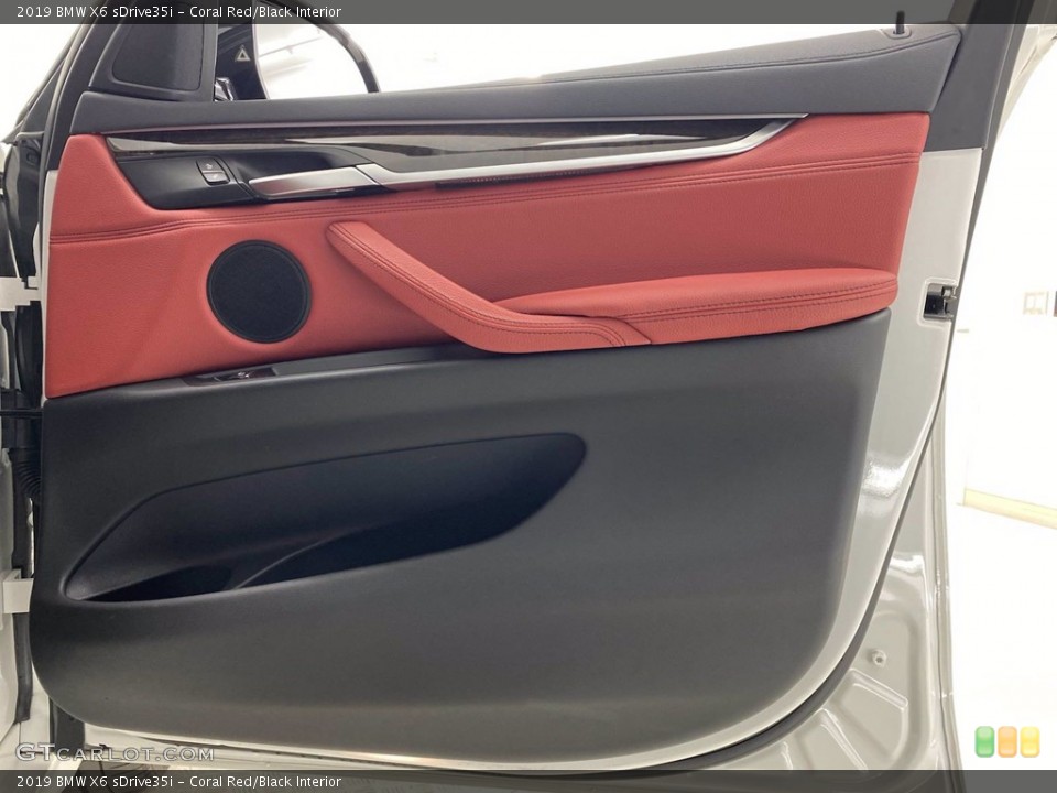 Coral Red/Black Interior Door Panel for the 2019 BMW X6 sDrive35i #141876565