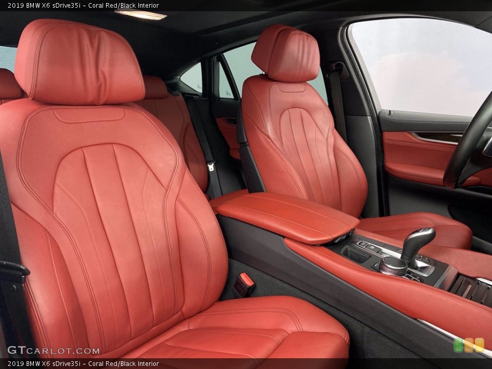 Coral Red/Black 2019 BMW X6 Interiors