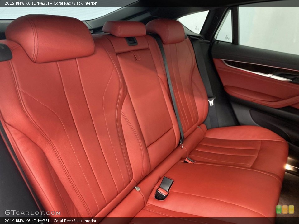 Coral Red/Black Interior Rear Seat for the 2019 BMW X6 sDrive35i #141876637