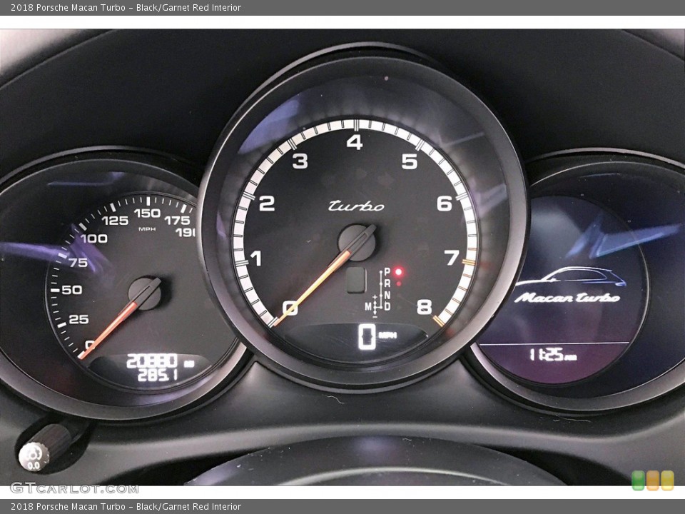 Black/Garnet Red Interior Gauges for the 2018 Porsche Macan Turbo #141880908
