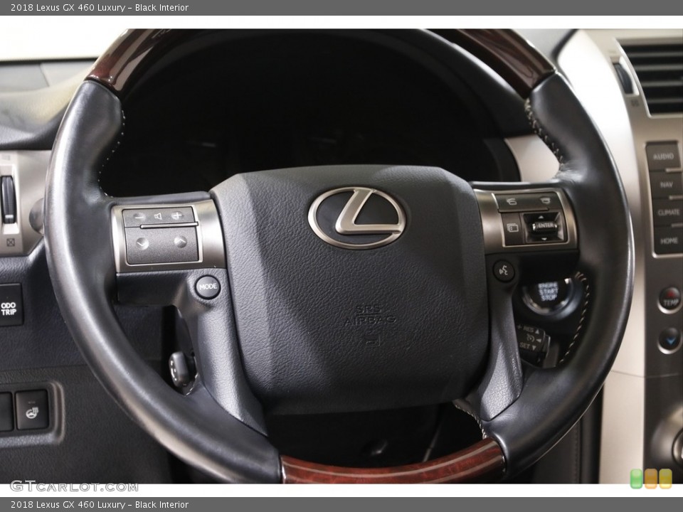Black Interior Steering Wheel for the 2018 Lexus GX 460 Luxury #141881337