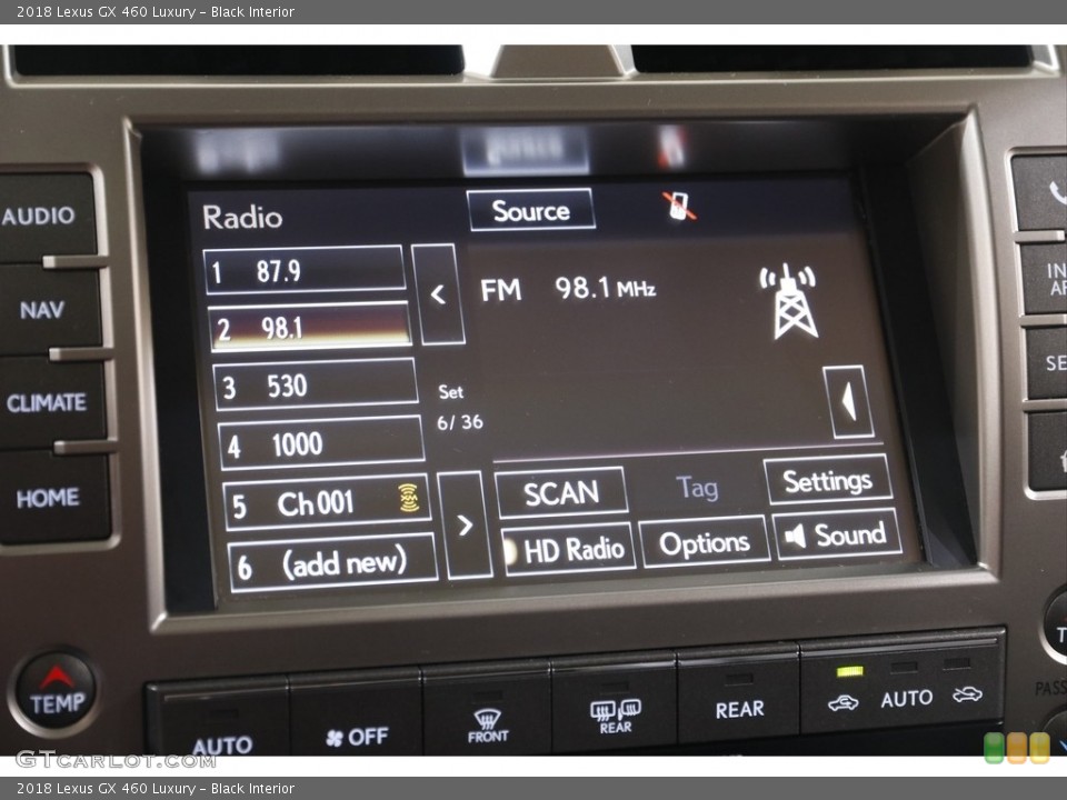 Black Interior Audio System for the 2018 Lexus GX 460 Luxury #141881418