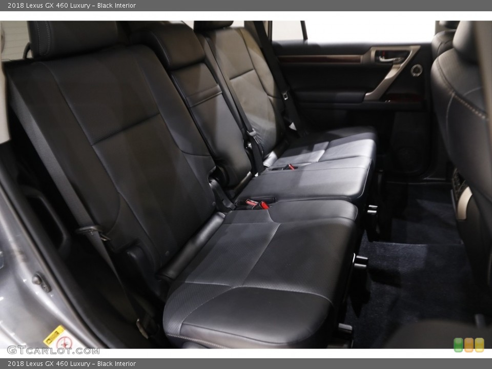 Black Interior Rear Seat for the 2018 Lexus GX 460 Luxury #141881589