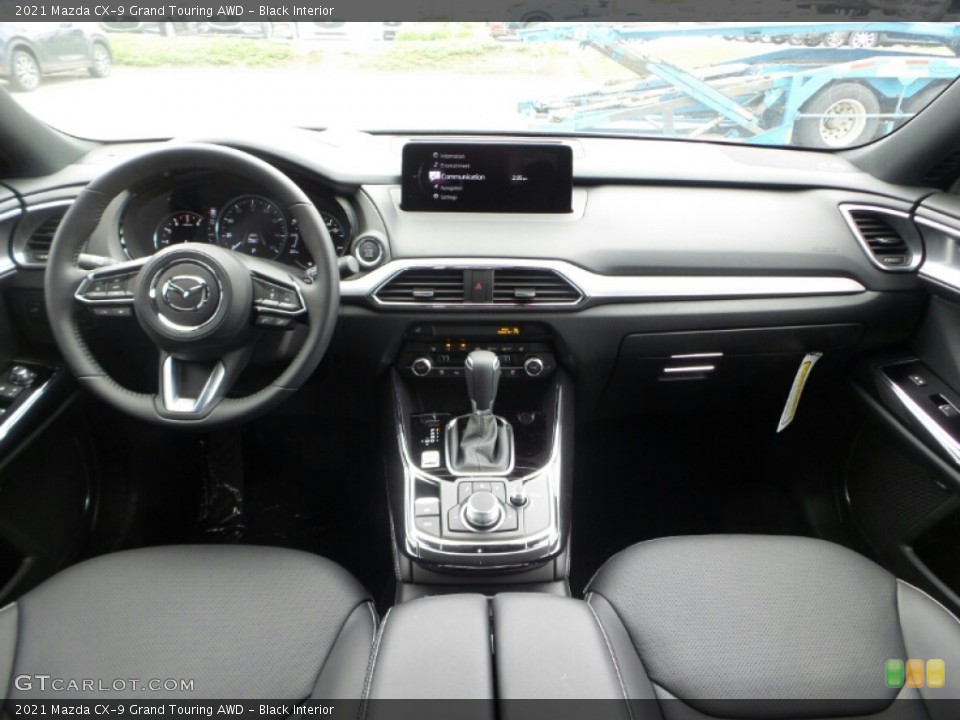 Black Interior Dashboard for the 2021 Mazda CX-9 Grand Touring AWD #141884199