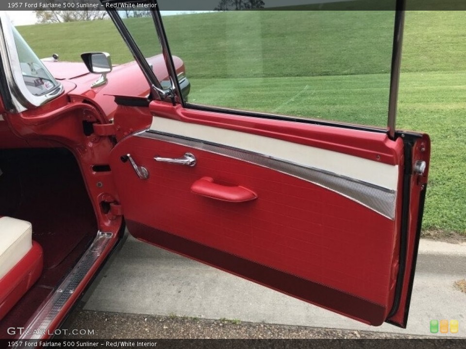 Red/White Interior Door Panel for the 1957 Ford Fairlane 500 Sunliner #141885021