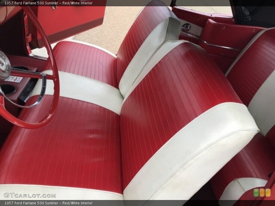 Red/White Interior Front Seat for the 1957 Ford Fairlane 500 Sunliner #141885042