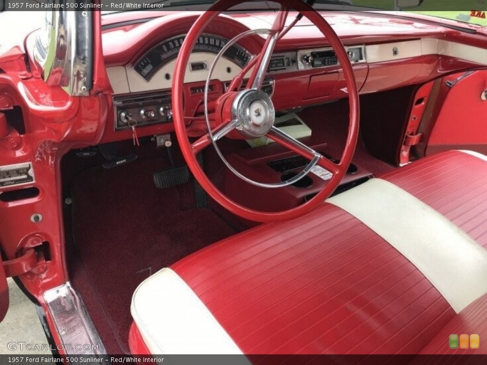 Red/White 1957 Ford Fairlane 500 Interiors