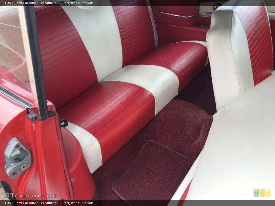 Red/White Interior Rear Seat for the 1957 Ford Fairlane 500 Sunliner #141885252