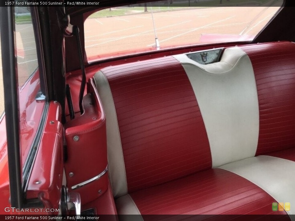 Red/White Interior Rear Seat for the 1957 Ford Fairlane 500 Sunliner #141885273