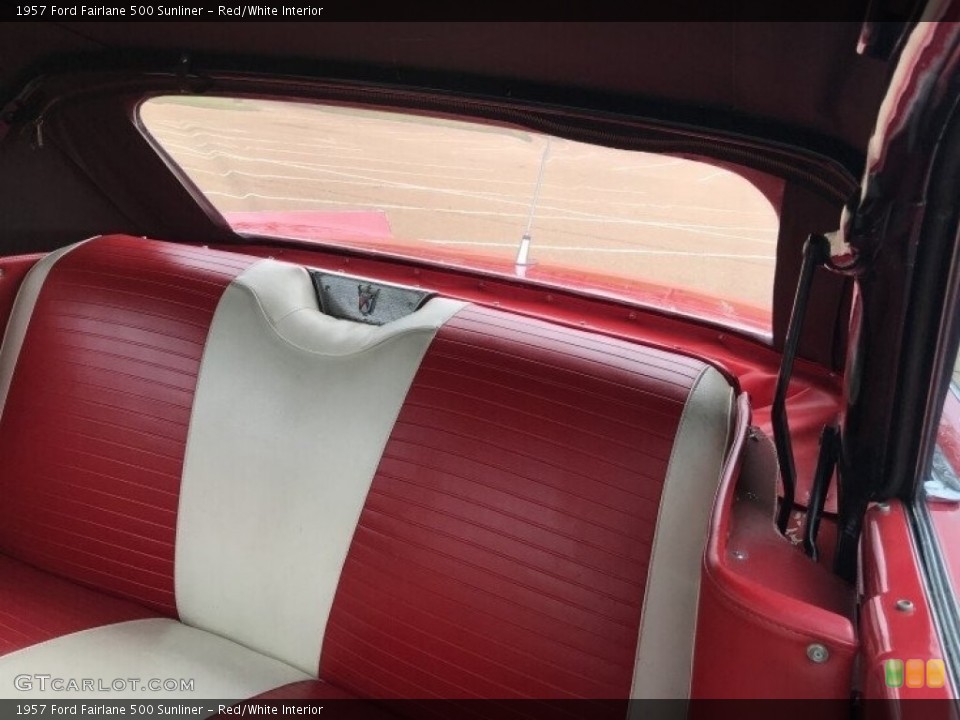 Red/White Interior Rear Seat for the 1957 Ford Fairlane 500 Sunliner #141885288