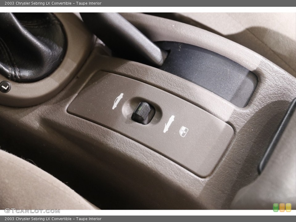 Taupe Interior Controls for the 2003 Chrysler Sebring LX Convertible #141890914
