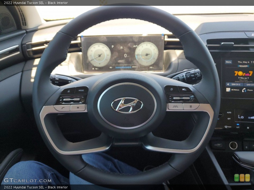 Black Interior Steering Wheel for the 2022 Hyundai Tucson SEL #141892501