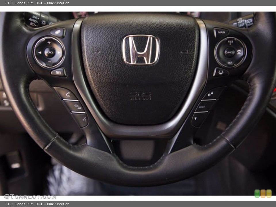 Black Interior Steering Wheel for the 2017 Honda Pilot EX-L #141900235