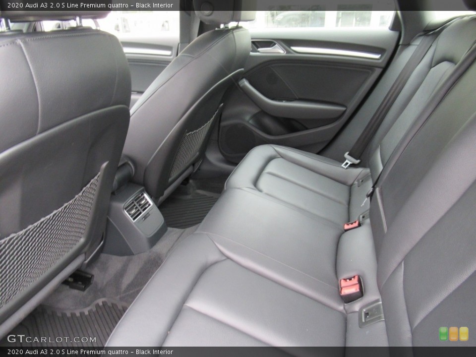 Black Interior Rear Seat for the 2020 Audi A3 2.0 S Line Premium quattro #141900706