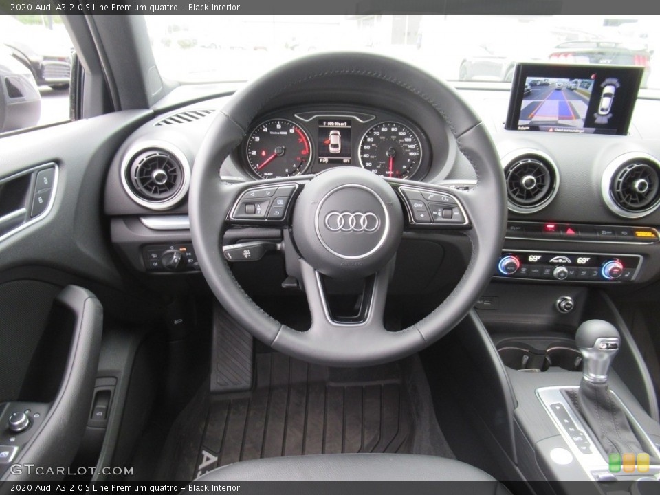 Black Interior Steering Wheel for the 2020 Audi A3 2.0 S Line Premium quattro #141900757