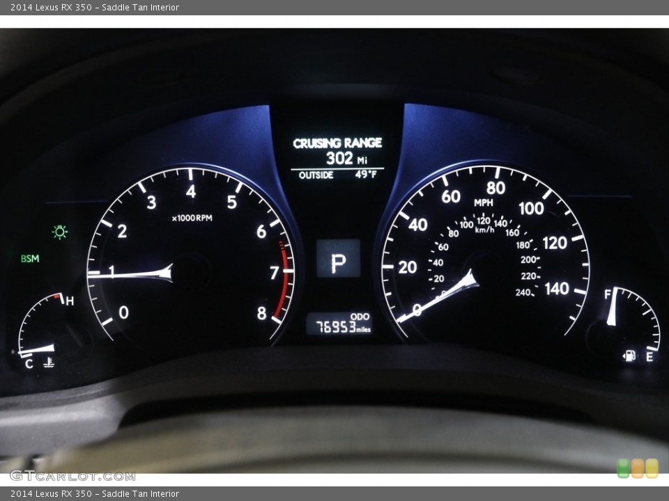 Saddle Tan Interior Gauges for the 2014 Lexus RX 350 #141903605