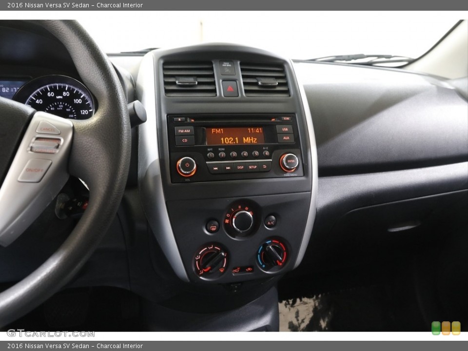 Charcoal Interior Controls for the 2016 Nissan Versa SV Sedan #141905349