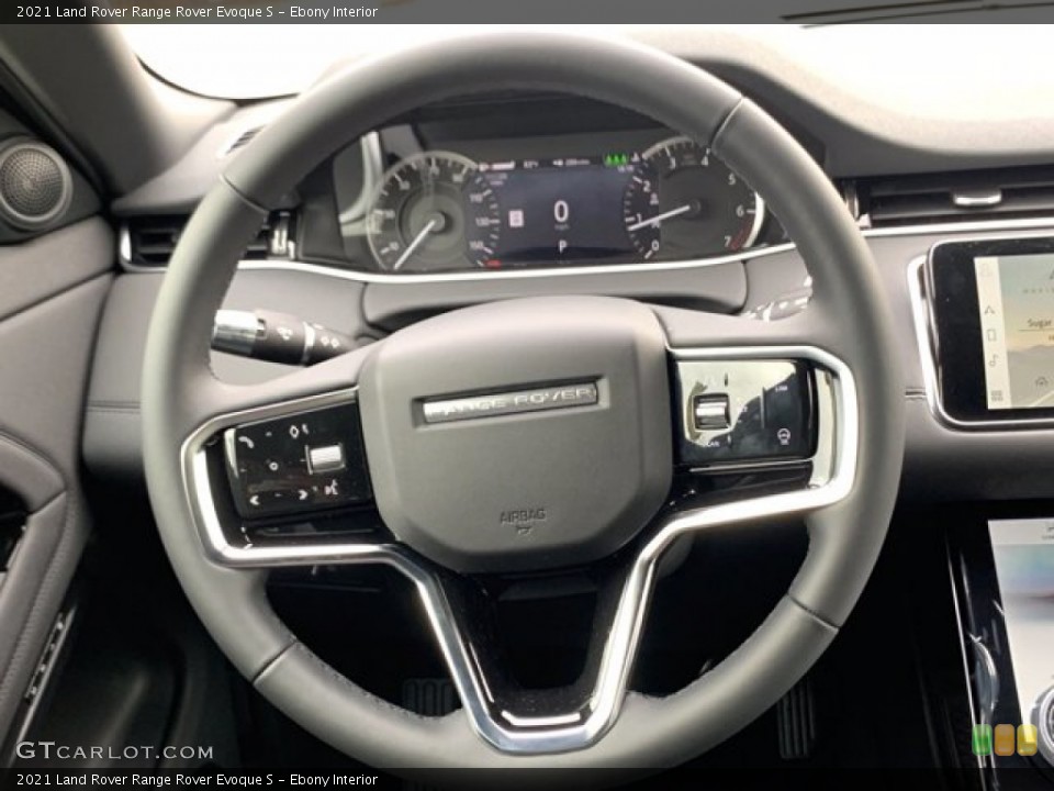 Ebony Interior Steering Wheel for the 2021 Land Rover Range Rover Evoque S #141907305