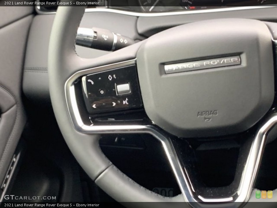 Ebony Interior Steering Wheel for the 2021 Land Rover Range Rover Evoque S #141907329