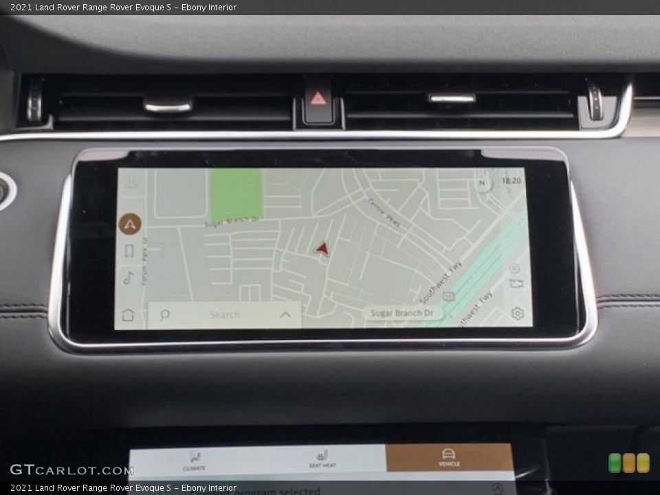Ebony Interior Navigation for the 2021 Land Rover Range Rover Evoque S #141907443