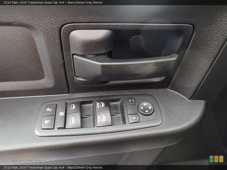 Black/Diesel Gray Interior Door Panel for the 2016 Ram 1500 Tradesman Quad Cab 4x4 #141907470