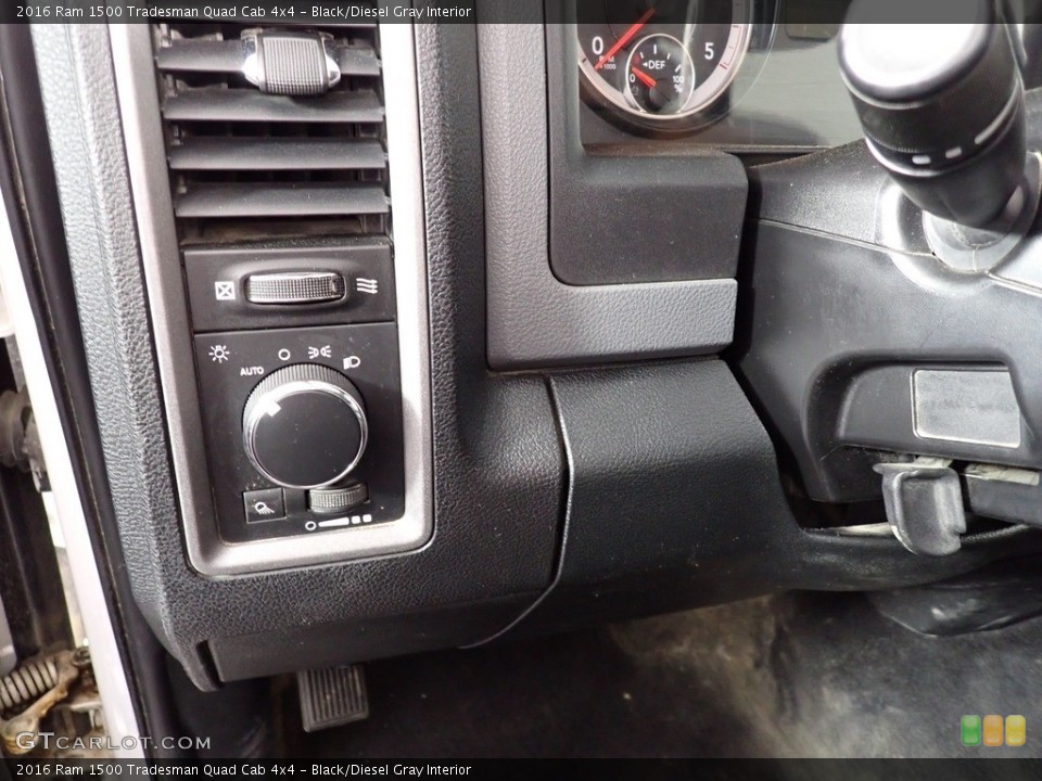 Black/Diesel Gray Interior Controls for the 2016 Ram 1500 Tradesman Quad Cab 4x4 #141907494