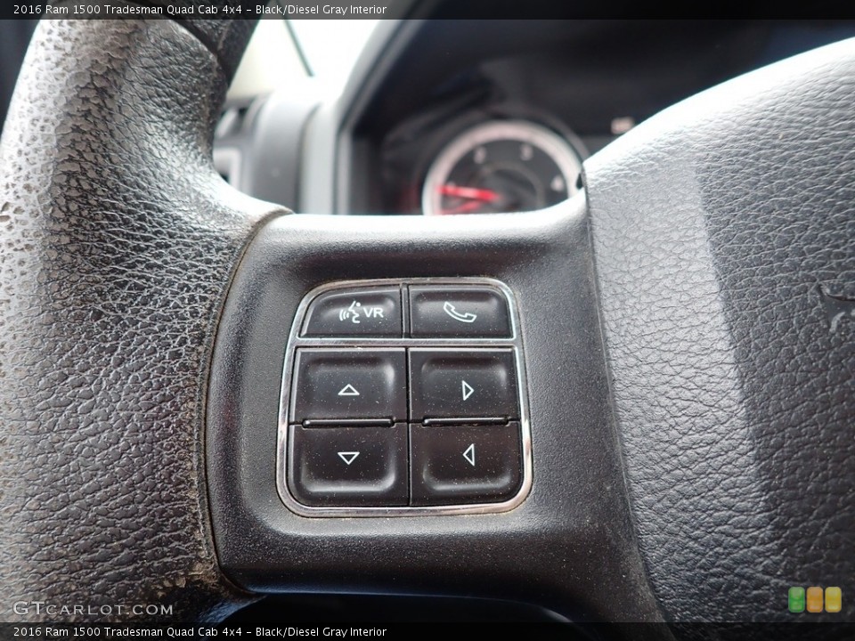 Black/Diesel Gray Interior Steering Wheel for the 2016 Ram 1500 Tradesman Quad Cab 4x4 #141907605