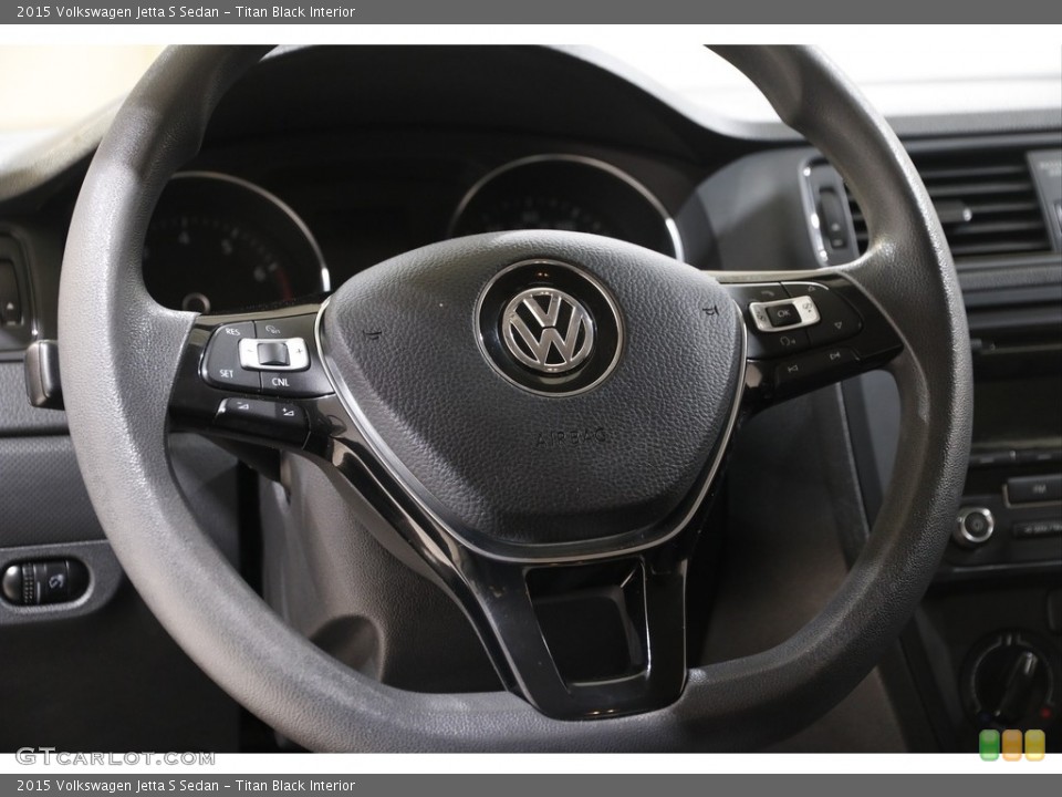 Titan Black Interior Steering Wheel for the 2015 Volkswagen Jetta S Sedan #141907944