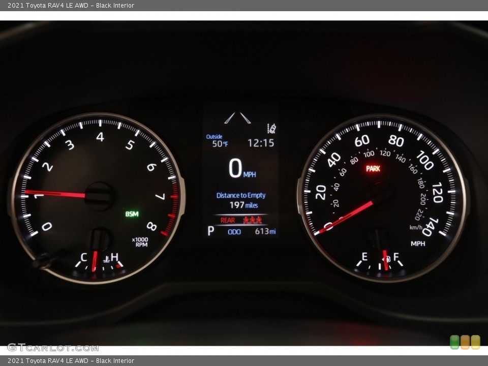 Black Interior Gauges for the 2021 Toyota RAV4 LE AWD #141908412