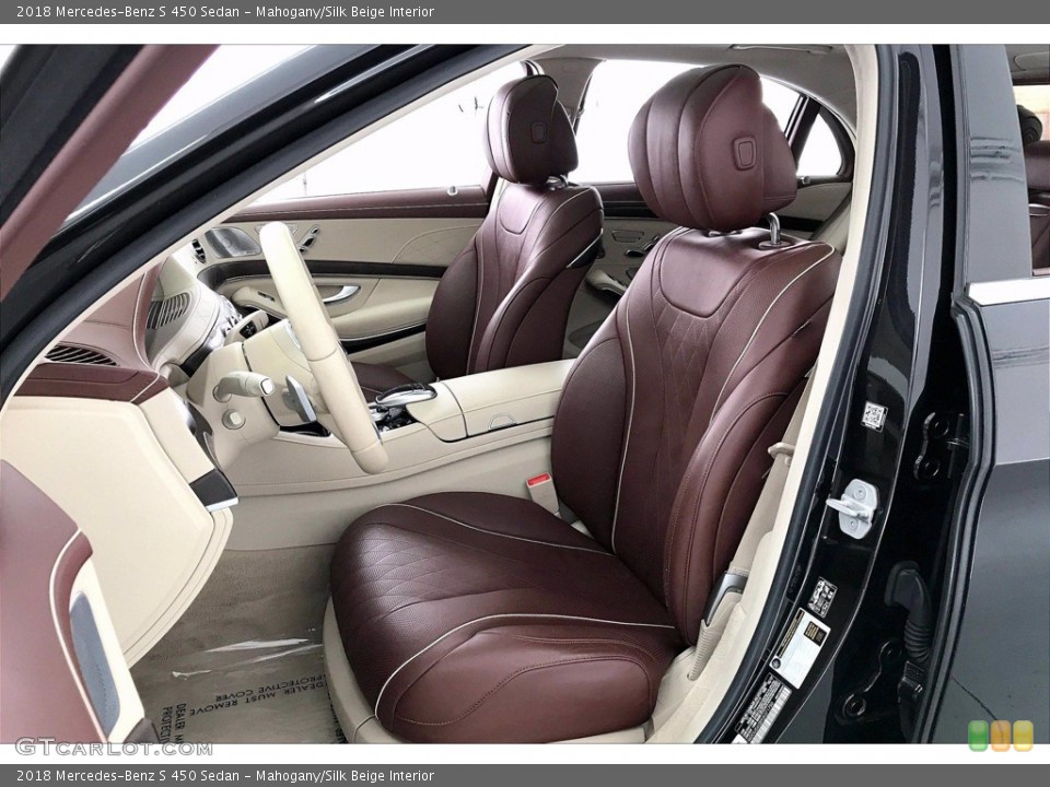Mahogany/Silk Beige Interior Front Seat for the 2018 Mercedes-Benz S 450 Sedan #141909840