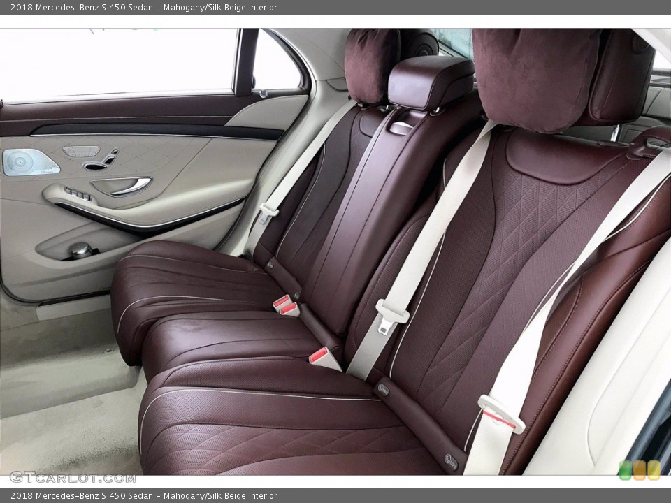 Mahogany/Silk Beige Interior Rear Seat for the 2018 Mercedes-Benz S 450 Sedan #141909888