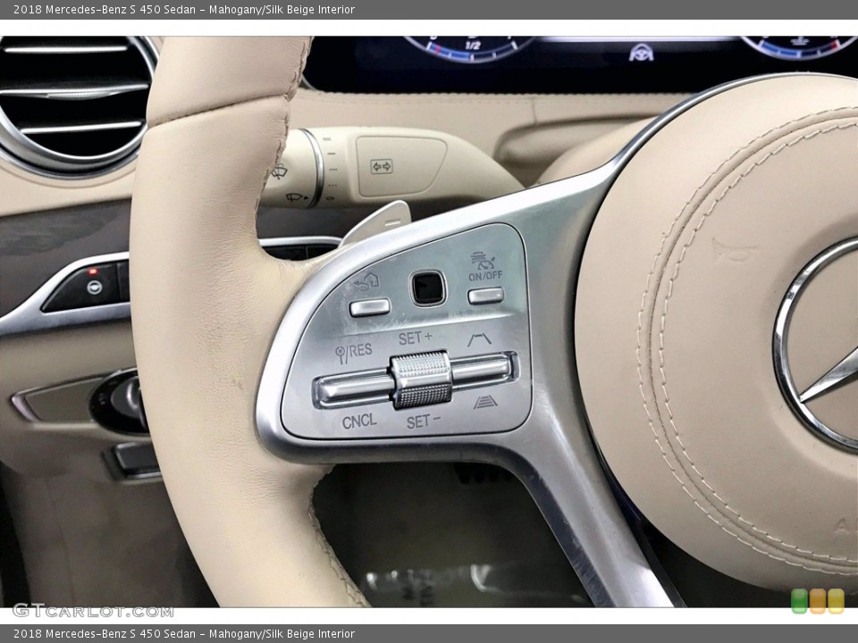 Mahogany/Silk Beige Interior Controls for the 2018 Mercedes-Benz S 450 Sedan #141909909