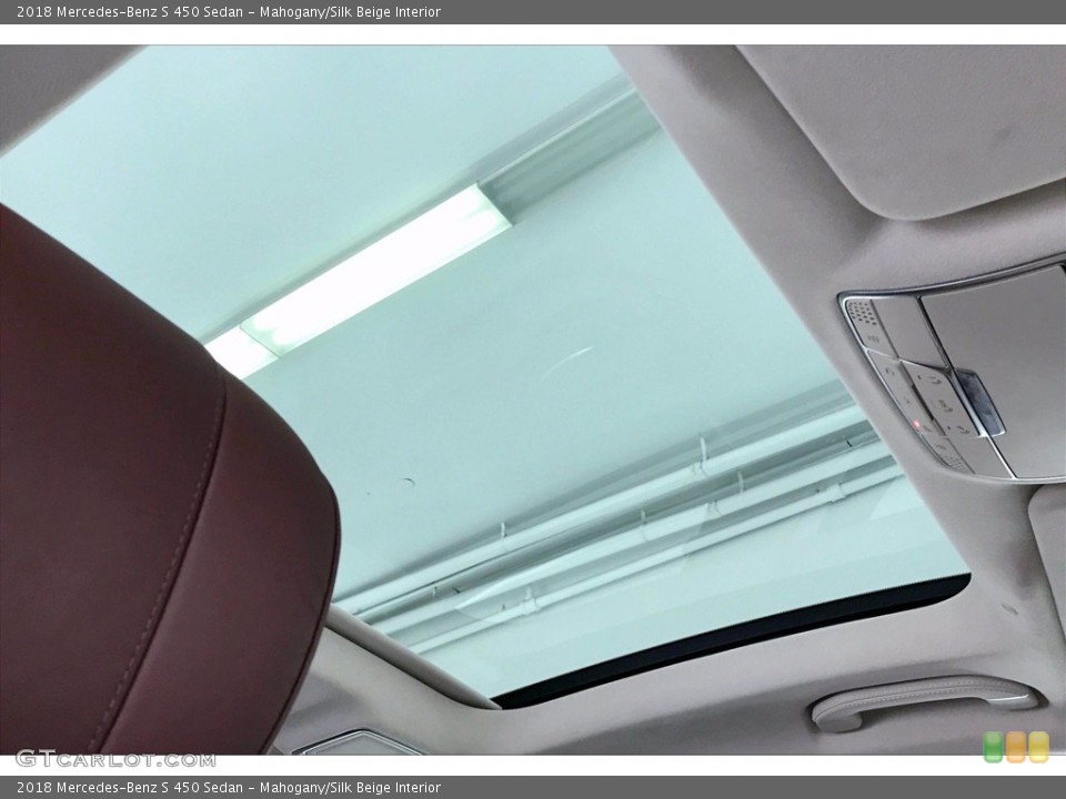 Mahogany/Silk Beige Interior Sunroof for the 2018 Mercedes-Benz S 450 Sedan #141910008