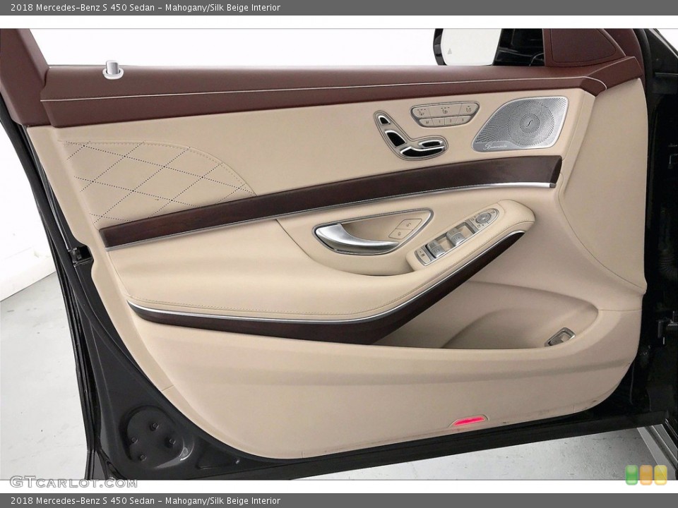 Mahogany/Silk Beige Interior Door Panel for the 2018 Mercedes-Benz S 450 Sedan #141910032