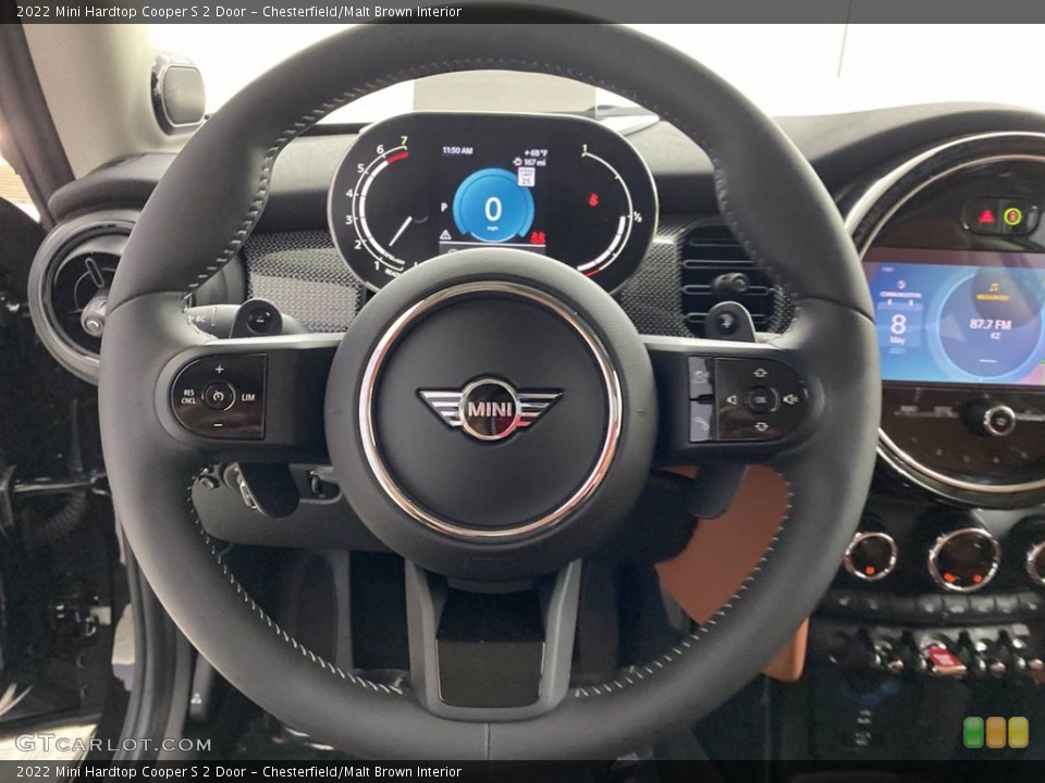 Chesterfield/Malt Brown Interior Steering Wheel for the 2022 Mini Hardtop Cooper S 2 Door #141915939
