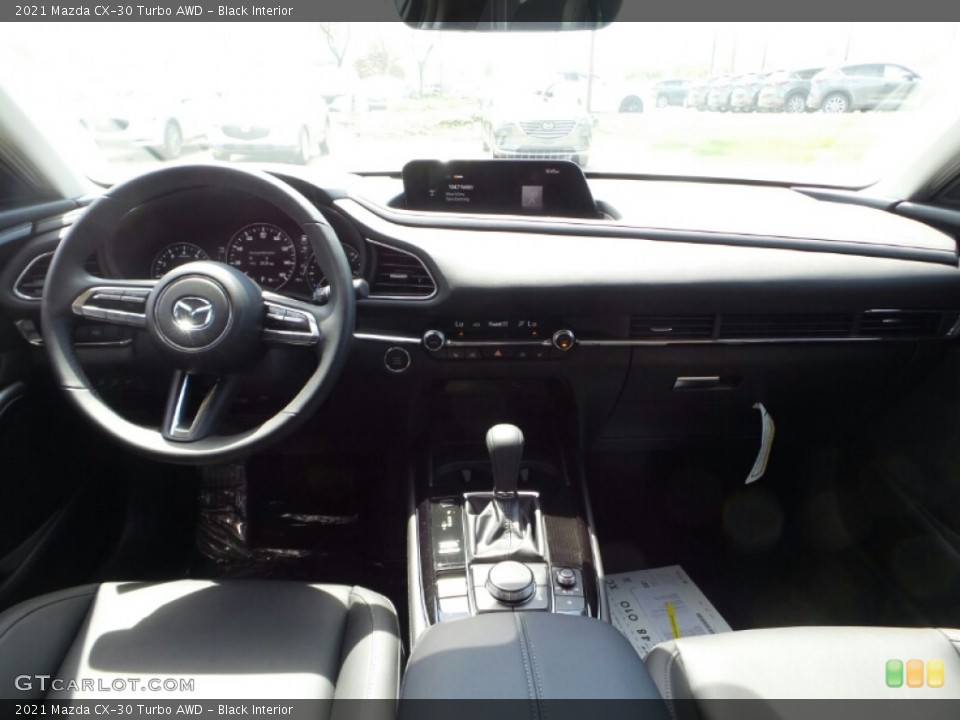 Black Interior Dashboard for the 2021 Mazda CX-30 Turbo AWD #141925611