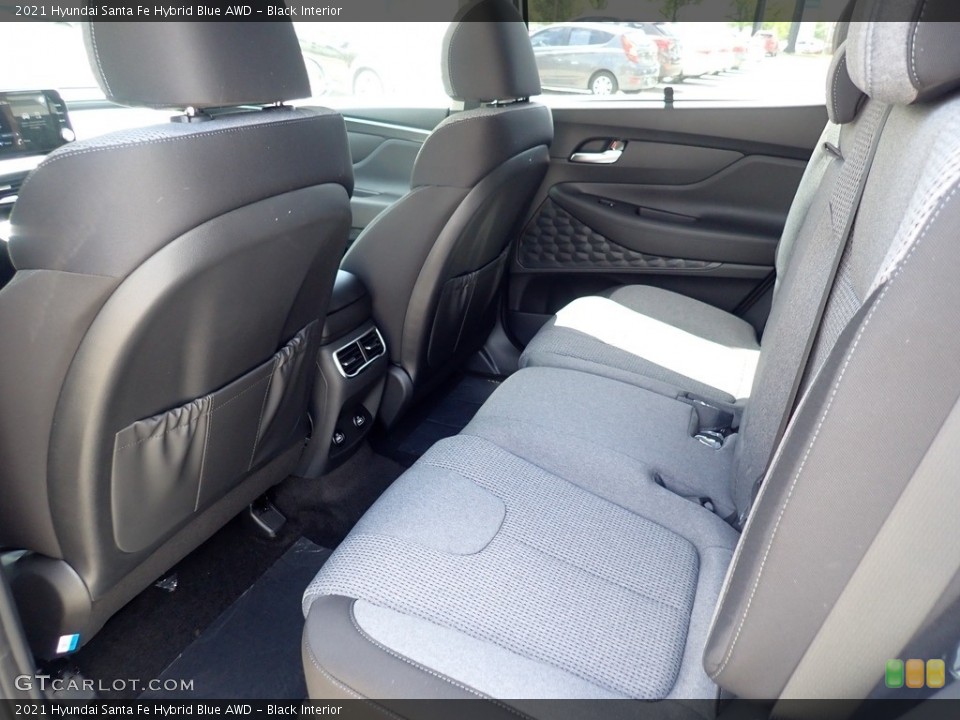 Black Interior Rear Seat for the 2021 Hyundai Santa Fe Hybrid Blue AWD #141928188
