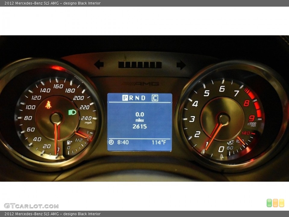 designo Black Interior Gauges for the 2012 Mercedes-Benz SLS AMG #141934104