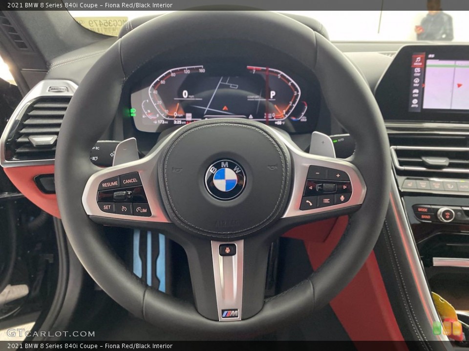 Fiona Red/Black Interior Steering Wheel for the 2021 BMW 8 Series 840i Coupe #141934230