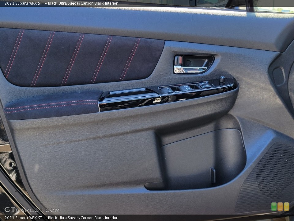 Black Ultra Suede/Carbon Black Interior Door Panel for the 2021 Subaru WRX STI #141934731