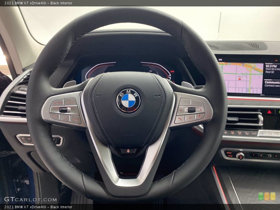 Black Interior Steering Wheel for the 2021 BMW X7 xDrive40i #141935364