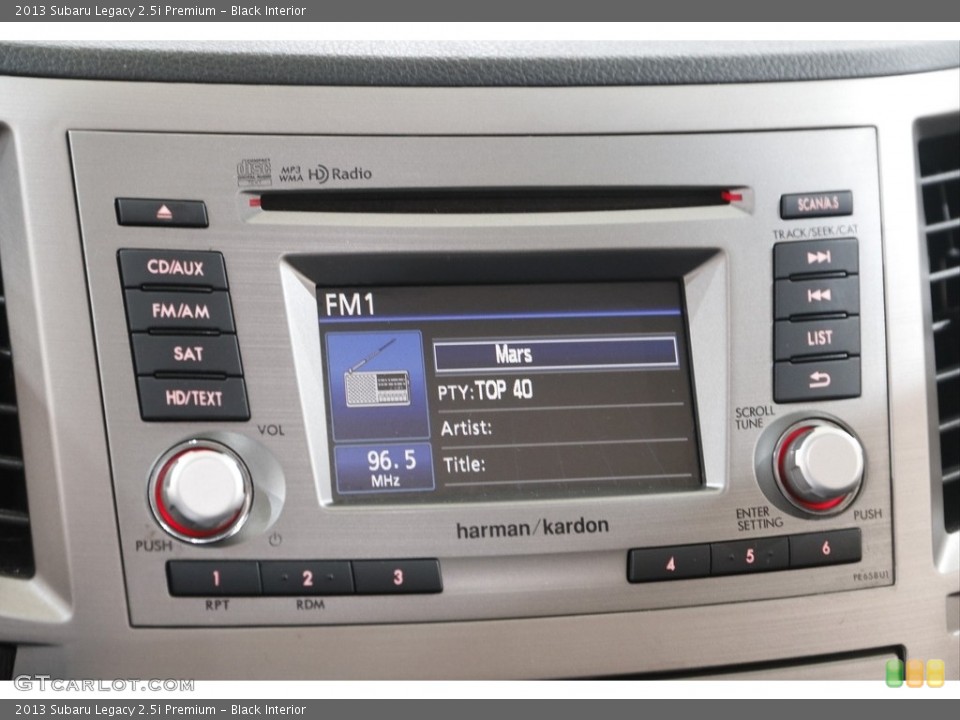 Black Interior Controls for the 2013 Subaru Legacy 2.5i Premium #141938271
