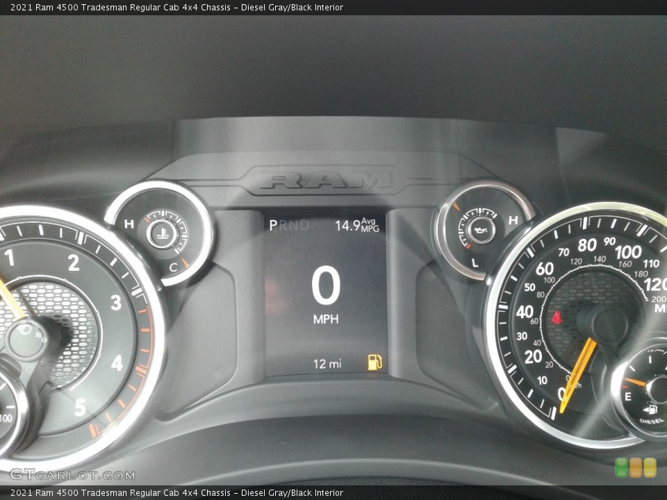Diesel Gray/Black Interior Gauges for the 2021 Ram 4500 Tradesman Regular Cab 4x4 Chassis #141938388