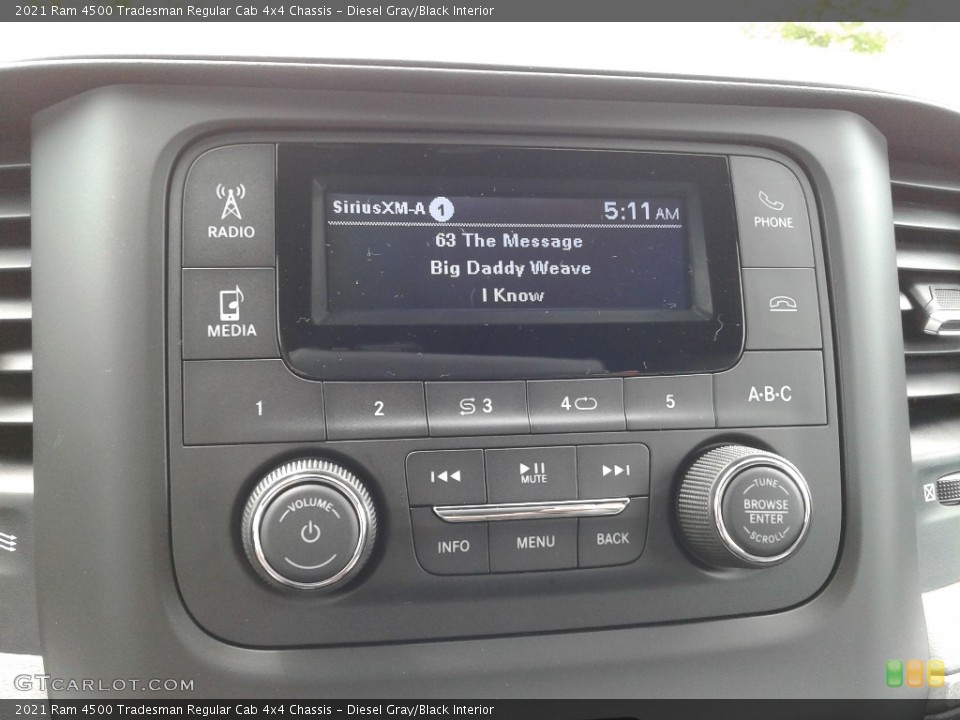 Diesel Gray/Black Interior Audio System for the 2021 Ram 4500 Tradesman Regular Cab 4x4 Chassis #141938437