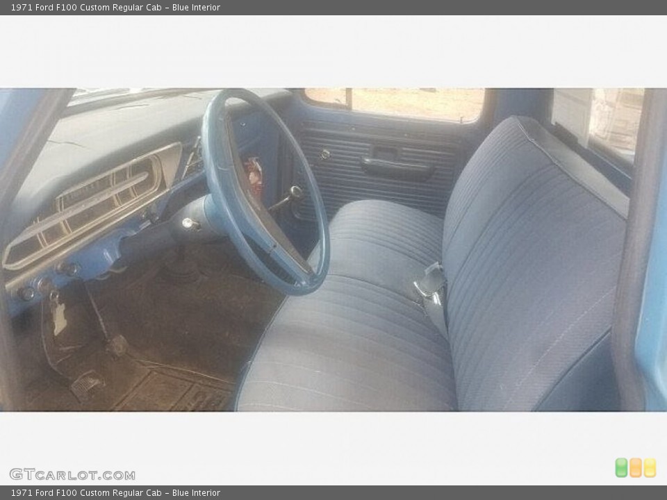 Blue 1971 Ford F100 Interiors