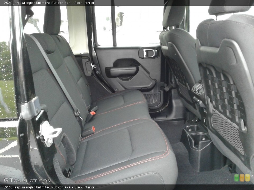 Black Interior Rear Seat for the 2020 Jeep Wrangler Unlimited Rubicon 4x4 #141945474