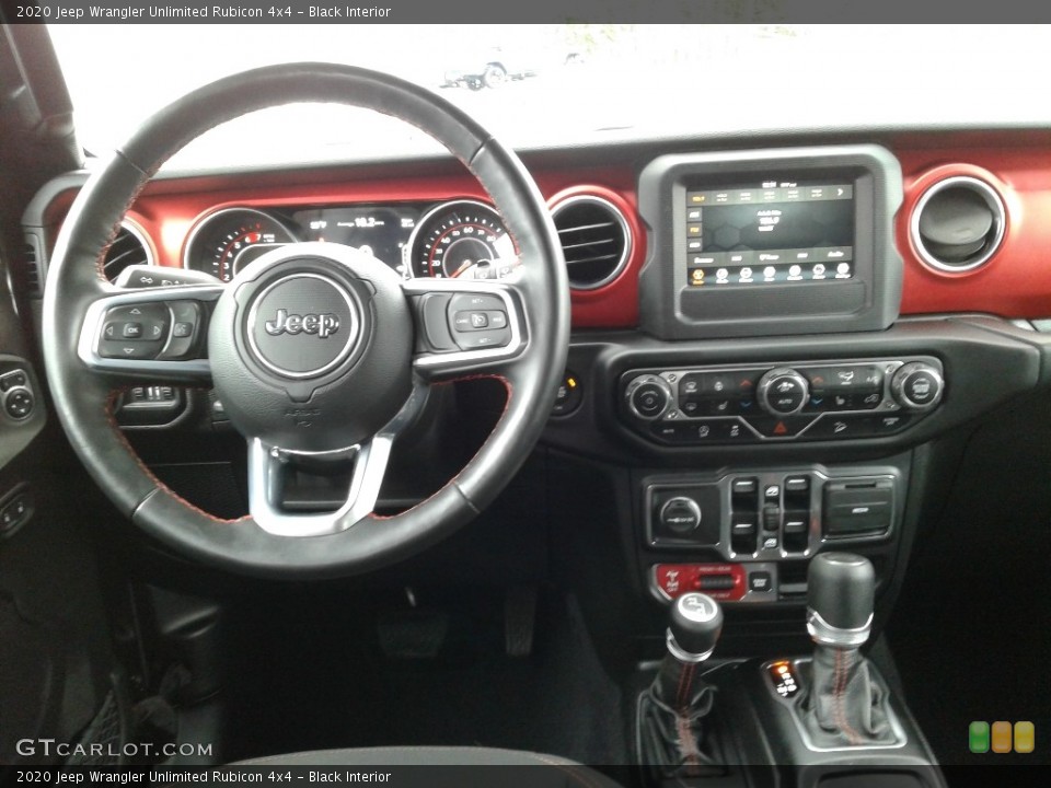 Black Interior Dashboard for the 2020 Jeep Wrangler Unlimited Rubicon 4x4 #141945480