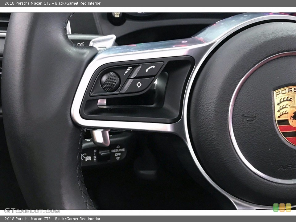 Black/Garnet Red Interior Steering Wheel for the 2018 Porsche Macan GTS #141947214